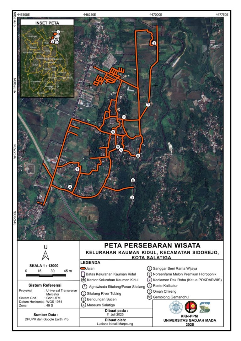 PETA PERSEBARAN WISATA KAUMAN KIDUL